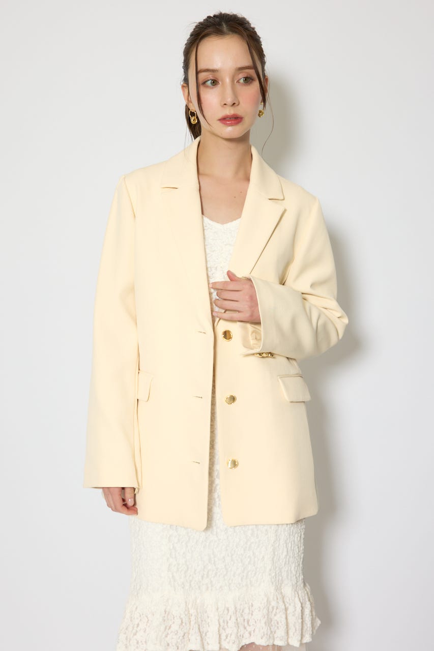 レースディティール2WAYテーラードジャケット L/YEL M