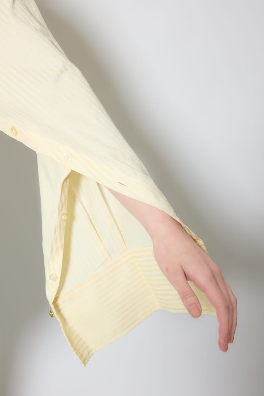 【1/25(日)23:59までSS先行予約会対象アイテム】ベルトディティールビッグシャツ 柄YEL FREE