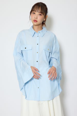 【1/25(日)23:59までSS先行予約会対象アイテム】ベルトディティールビッグシャツ
