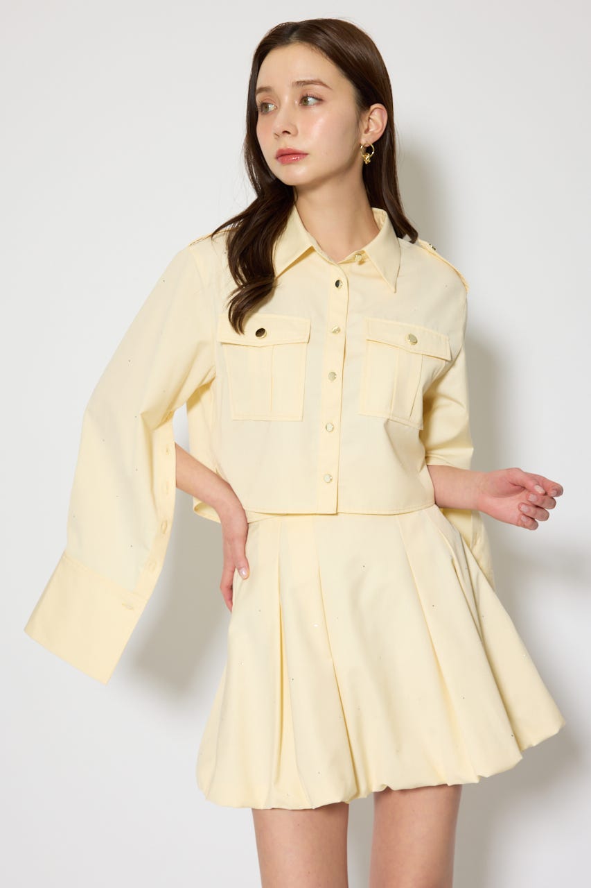 ワークディティールクロップドシャツ YEL FREE