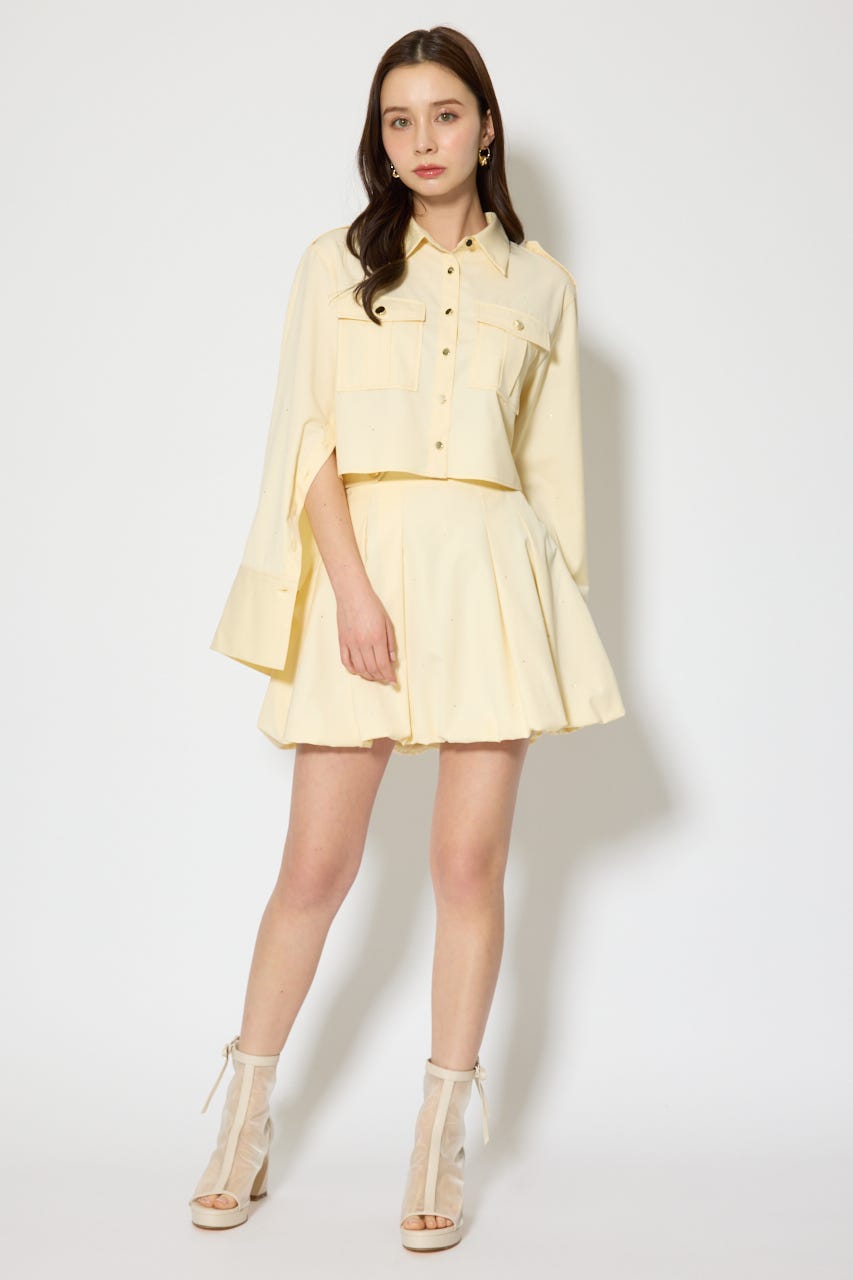 ワークディティールクロップドシャツ YEL FREE