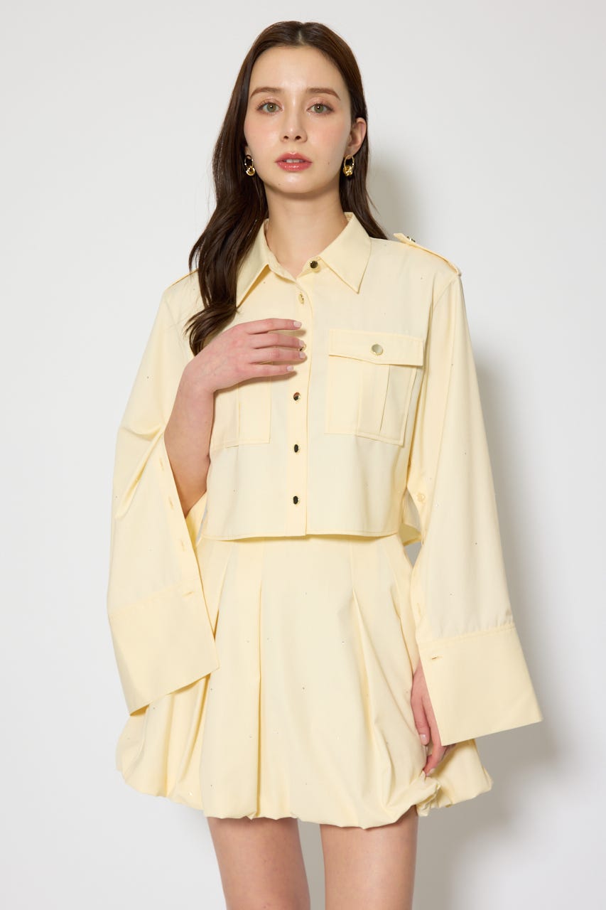 ワークディティールクロップドシャツ YEL FREE