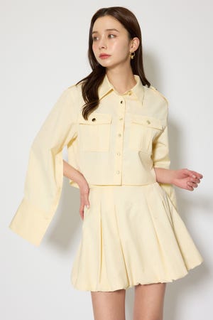 ワークディティールクロップドシャツ