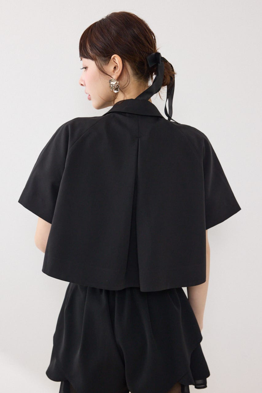 ラグランショートジャケット BLK FREE