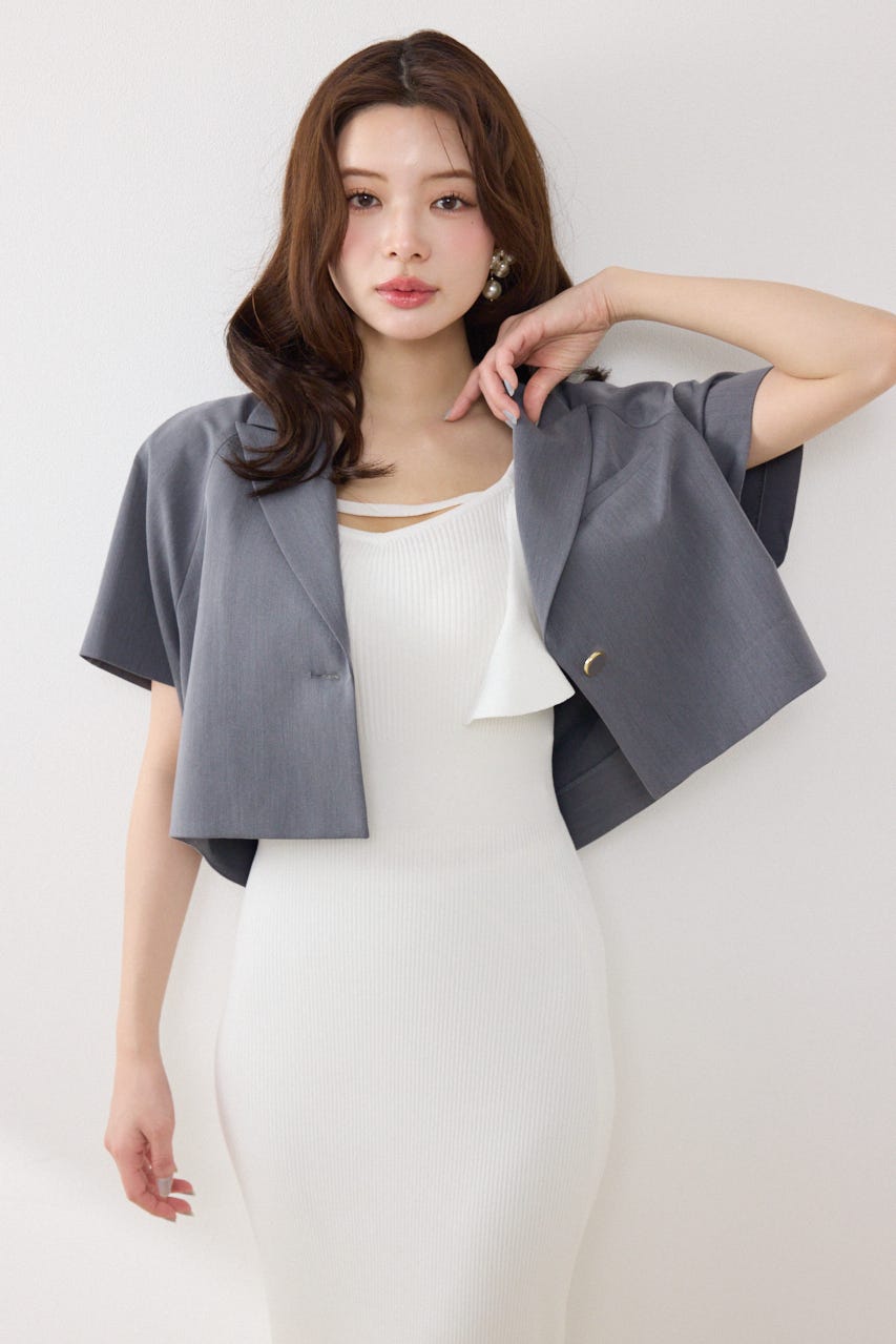 ラグランショートジャケット GRY FREE