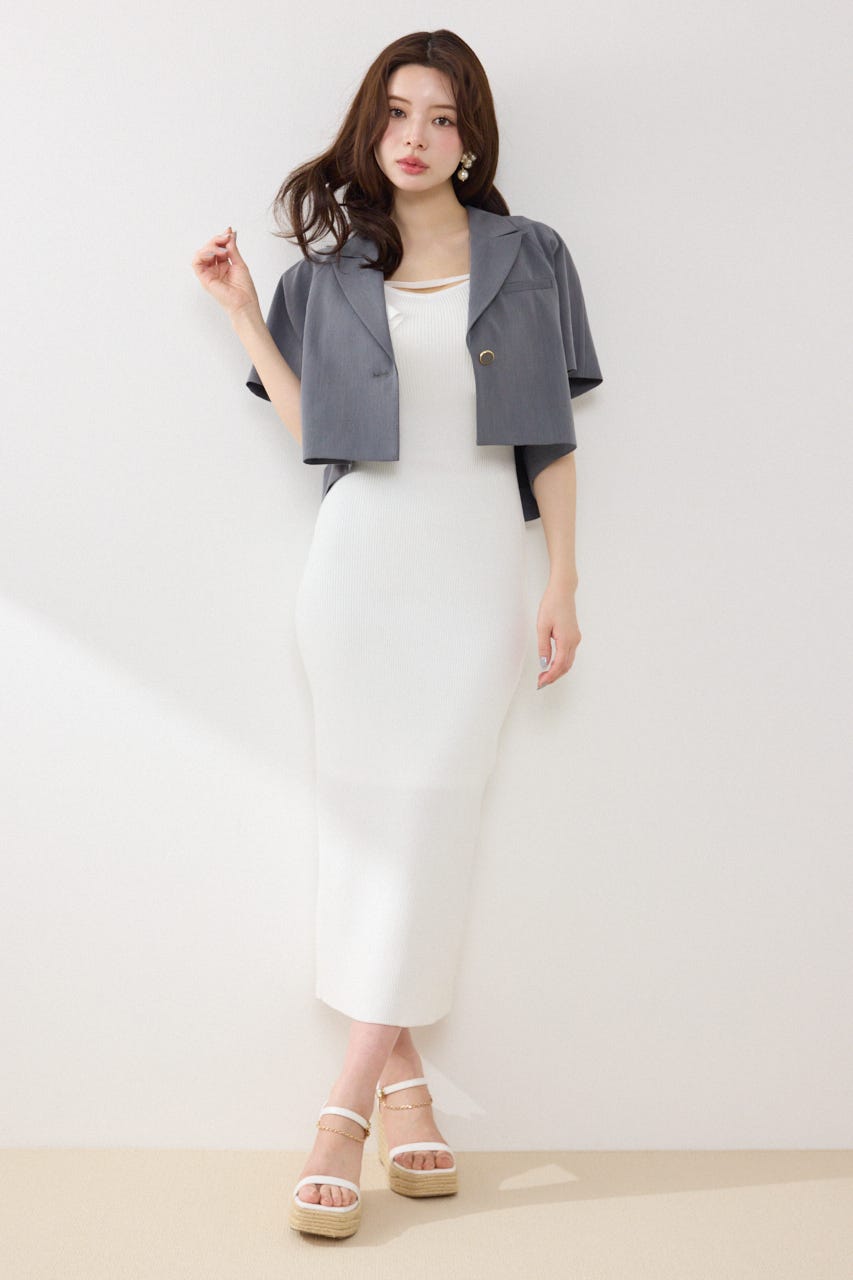 ラグランショートジャケット GRY FREE