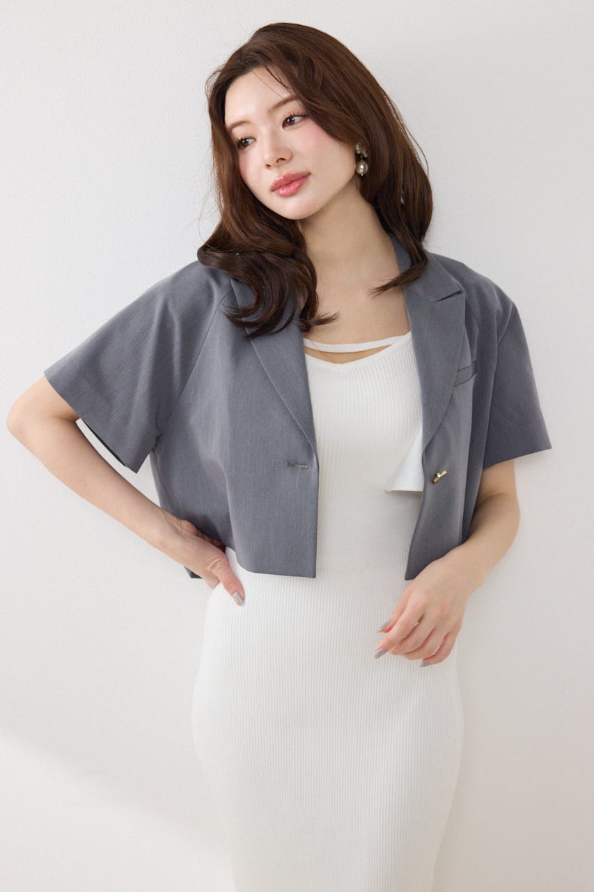 ラグランショートジャケット GRY FREE