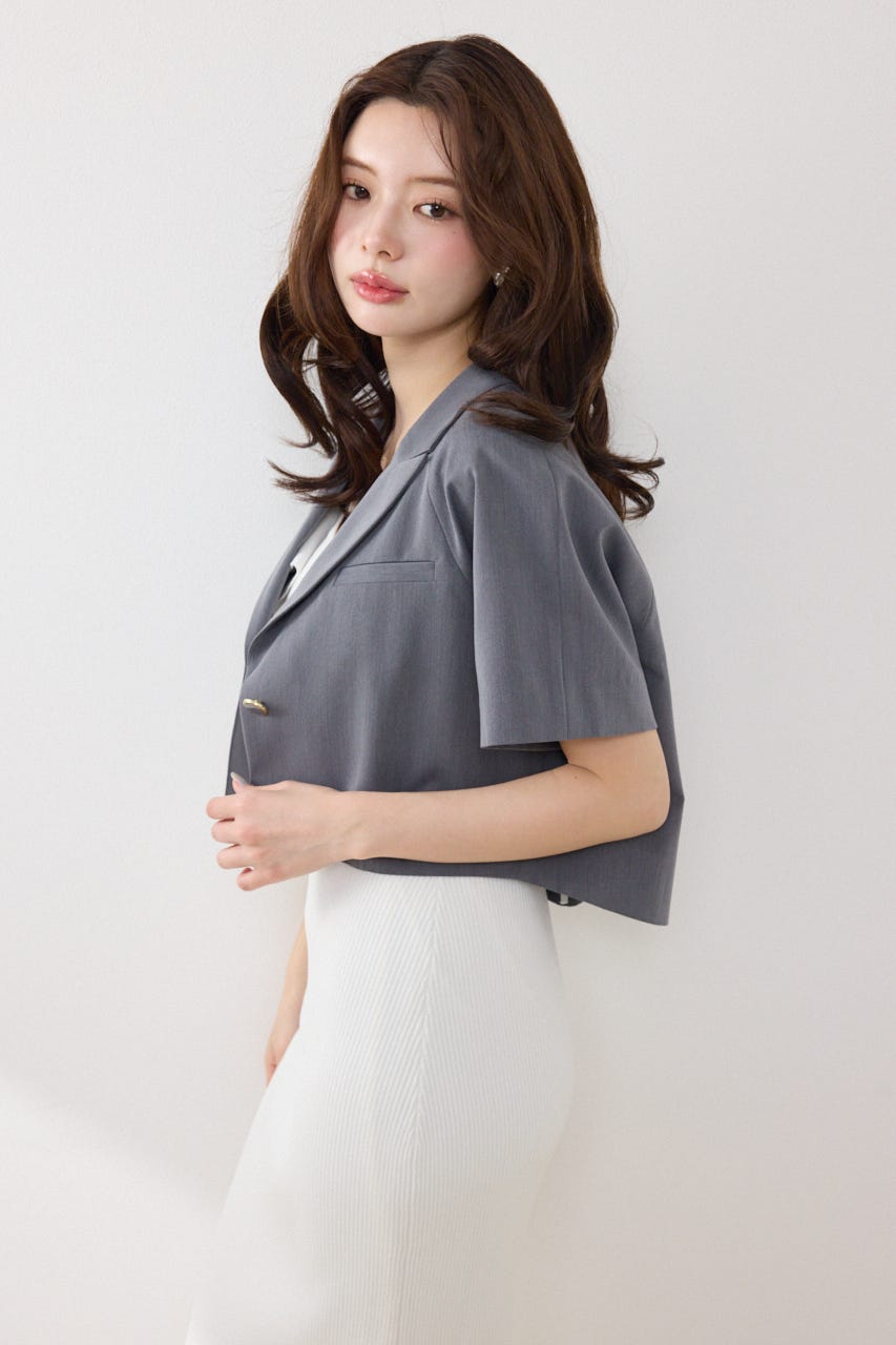 ラグランショートジャケット GRY FREE