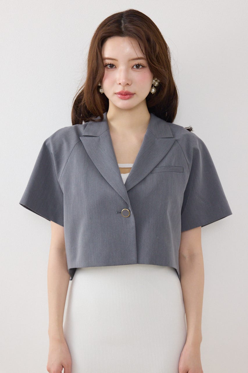 【AKB48 行天優莉奈さん着用アイテム】ラグランショートジャケット GRY FREE