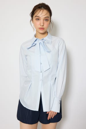 ウエストシェイプボウタイシャツ