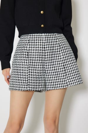 ハイウエストツイードショートパンツ