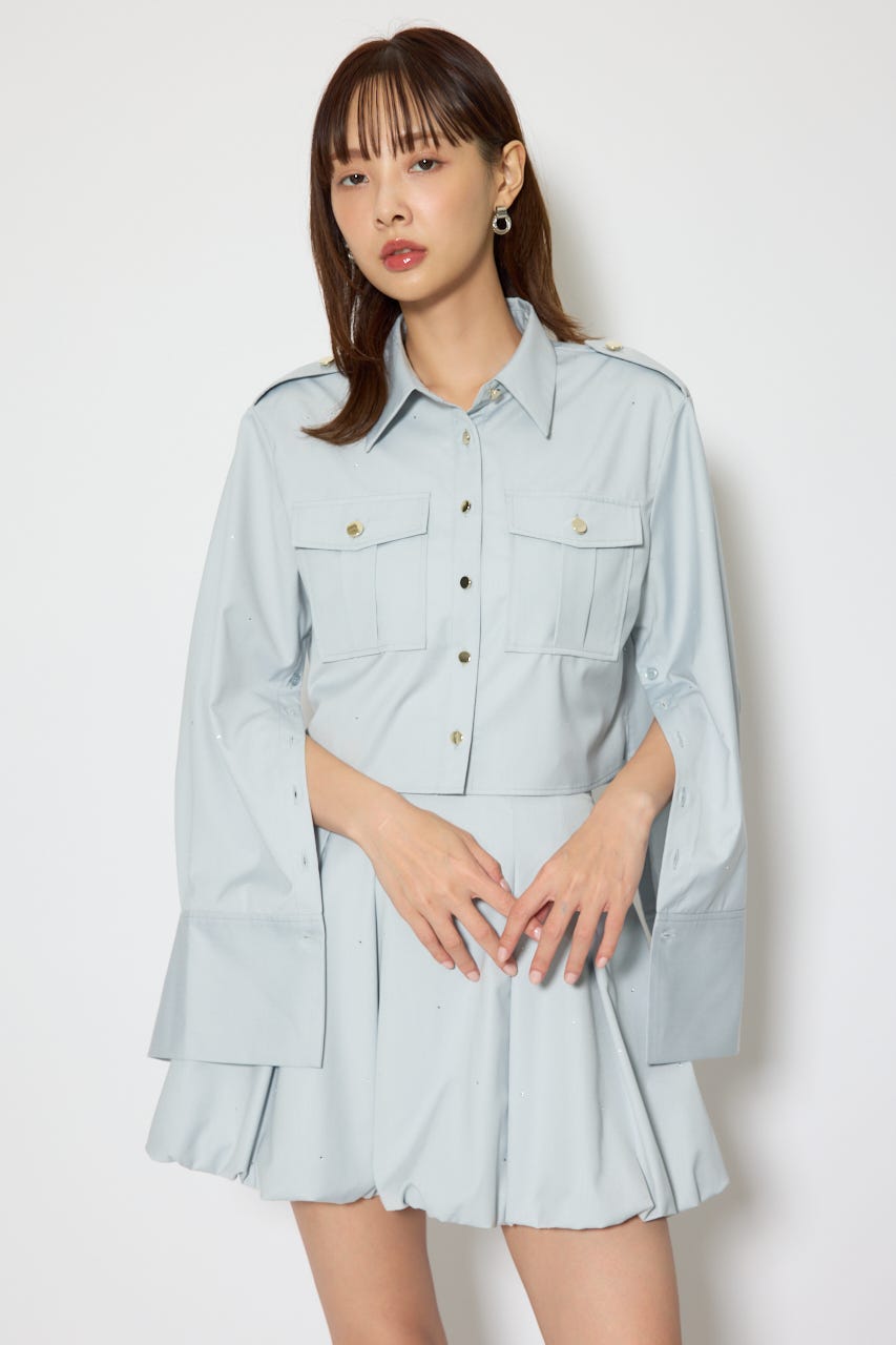 デコラティブバルーンミニスカート L/BLU S