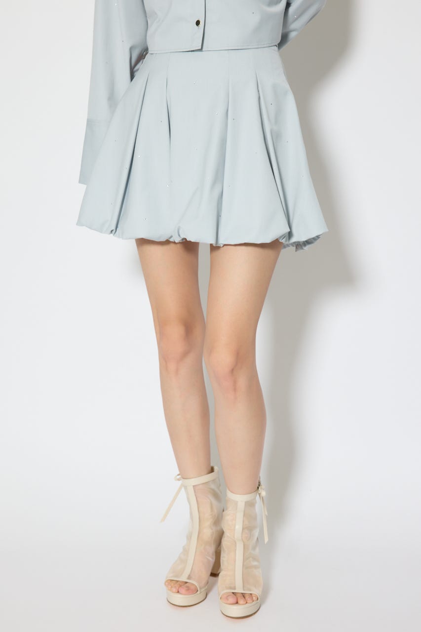 デコラティブバルーンミニスカート L/BLU S