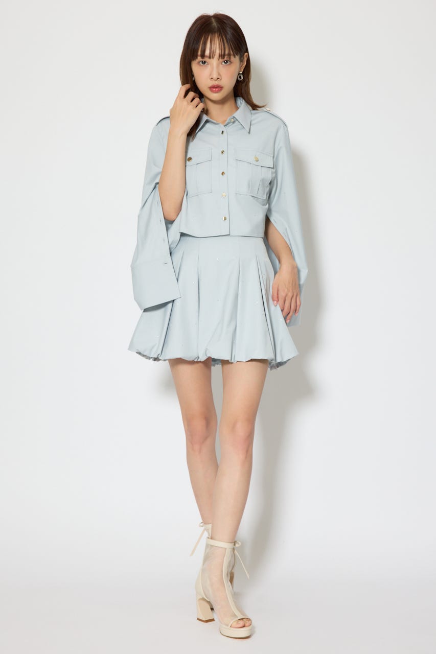 デコラティブバルーンミニスカート L/BLU S