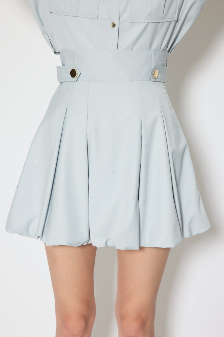 デコラティブバルーンミニスカート L/BLU S