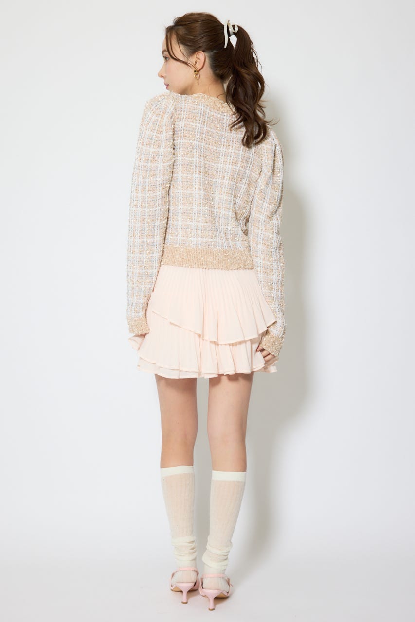 【1/25(日)23:59までSS先行予約会対象アイテム】プリーツティアードミニスカート PNK M