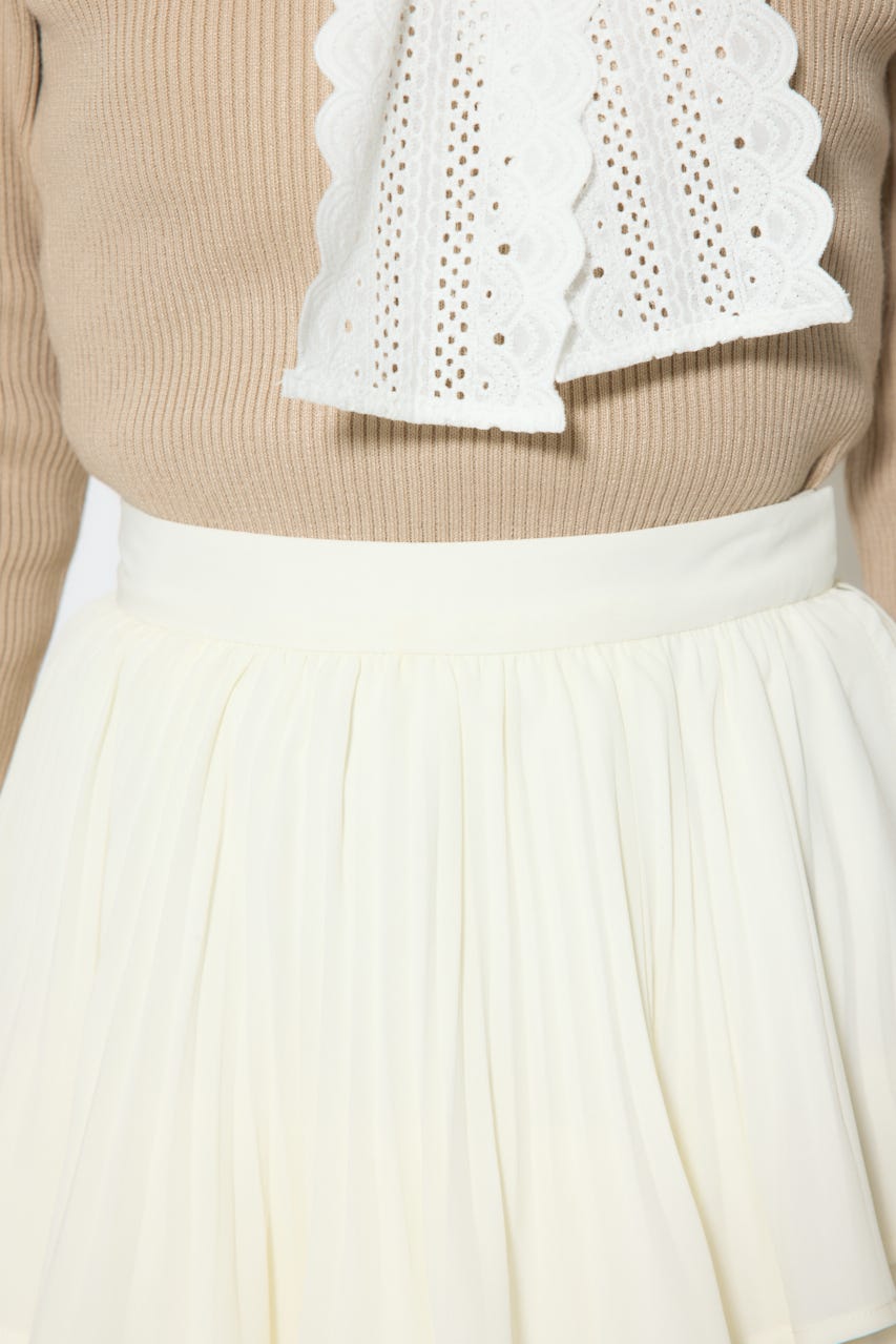 【1/25(日)23:59までSS先行予約会対象アイテム】プリーツティアードミニスカート WHT S