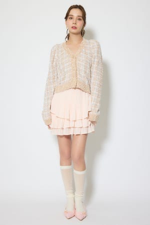 【1/25(日)23:59までSS先行予約会対象アイテム】プリーツティアードミニスカート