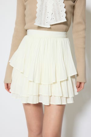 【1/25(日)23:59までSS先行予約会対象アイテム】プリーツティアードミニスカート