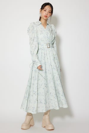 カシュクールフレアシャツワンピース