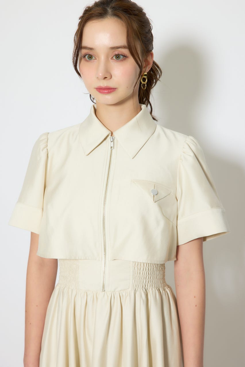 【1/25(日)23:59までSS先行予約会対象アイテム】バストディティールフレアワンピース L/YEL M