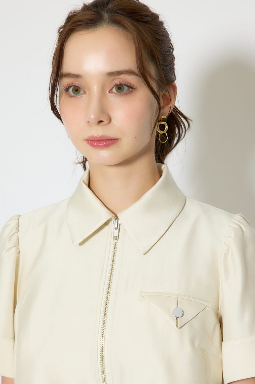 【1/25(日)23:59までSS先行予約会対象アイテム】バストディティールフレアミニワンピース L/YEL S