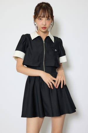 【1/25(日)23:59までSS先行予約会対象アイテム】バストディティールフレアミニワンピース