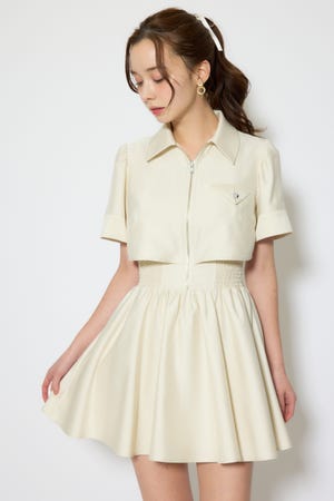 【1/25(日)23:59までSS先行予約会対象アイテム】バストディティールフレアミニワンピース