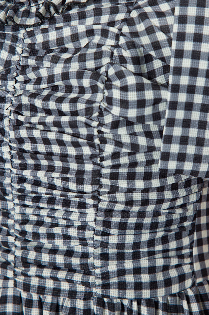 リボンディティールティアードキャミワンピース BLK S