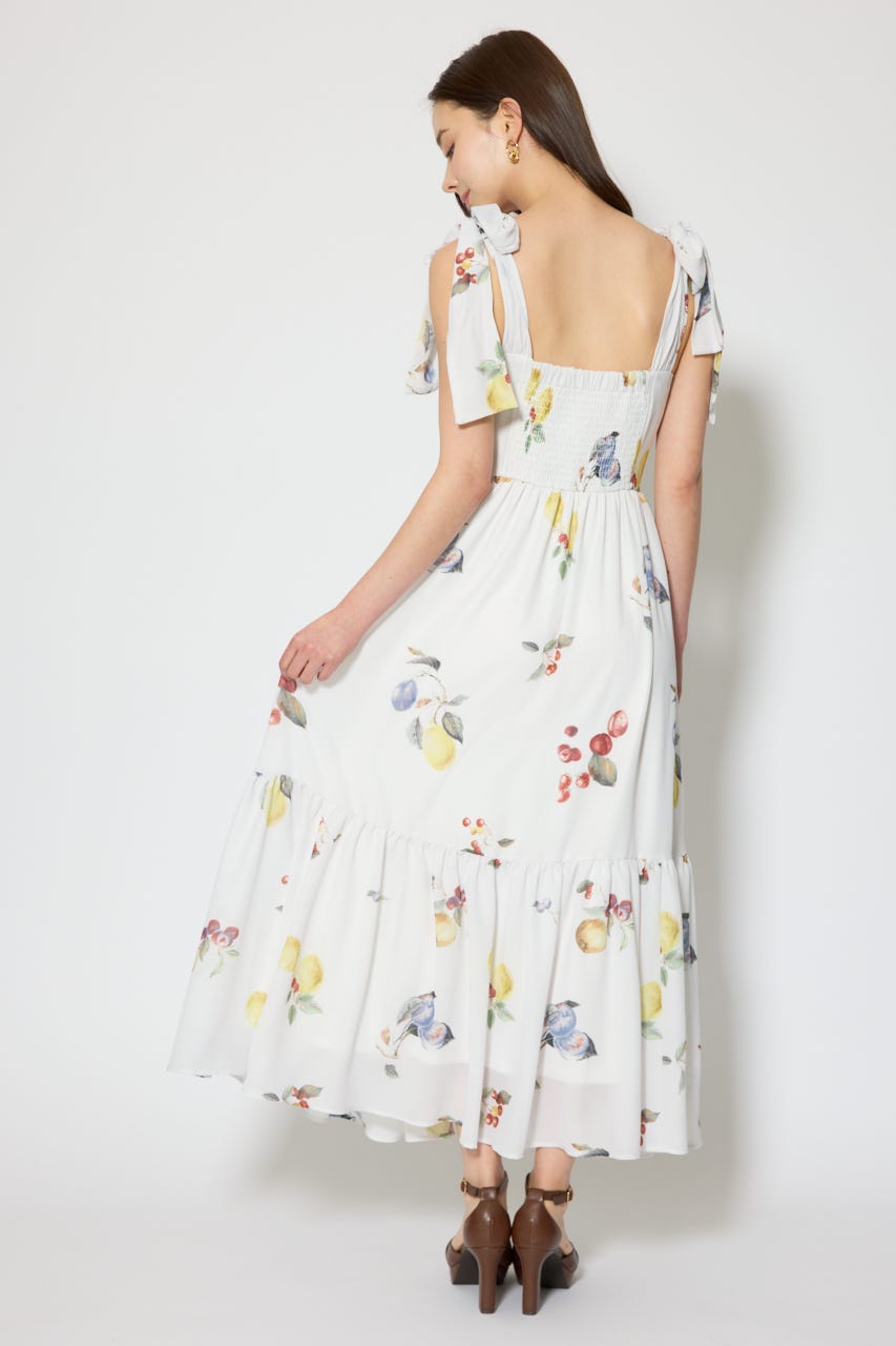 リボンディティールティアードキャミワンピース WHT S