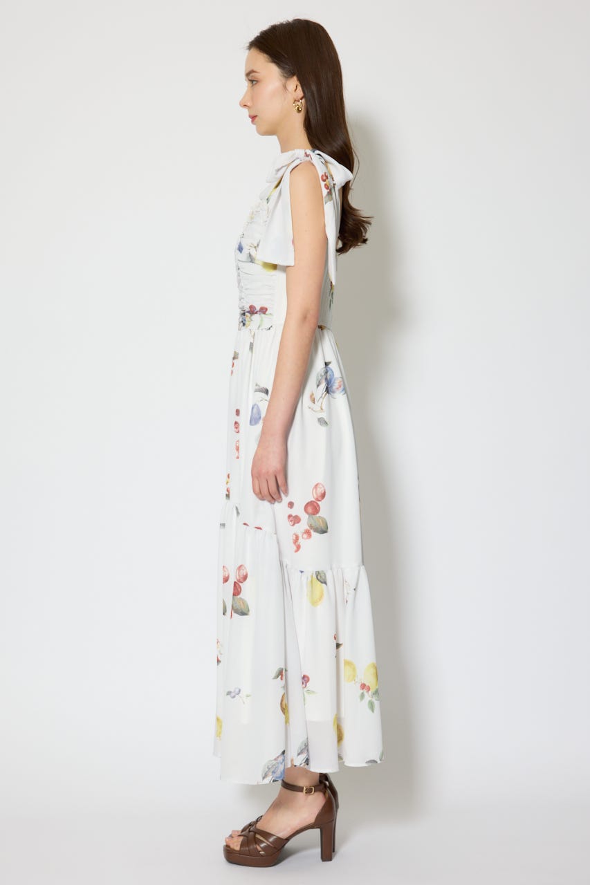 リボンディティールティアードキャミワンピース WHT S