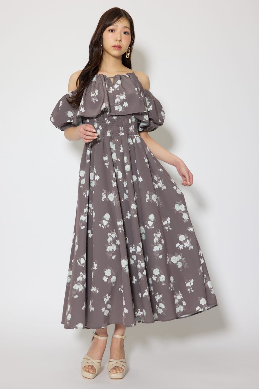 ウエストシャーリング2WAYフレアワンピース BRN S