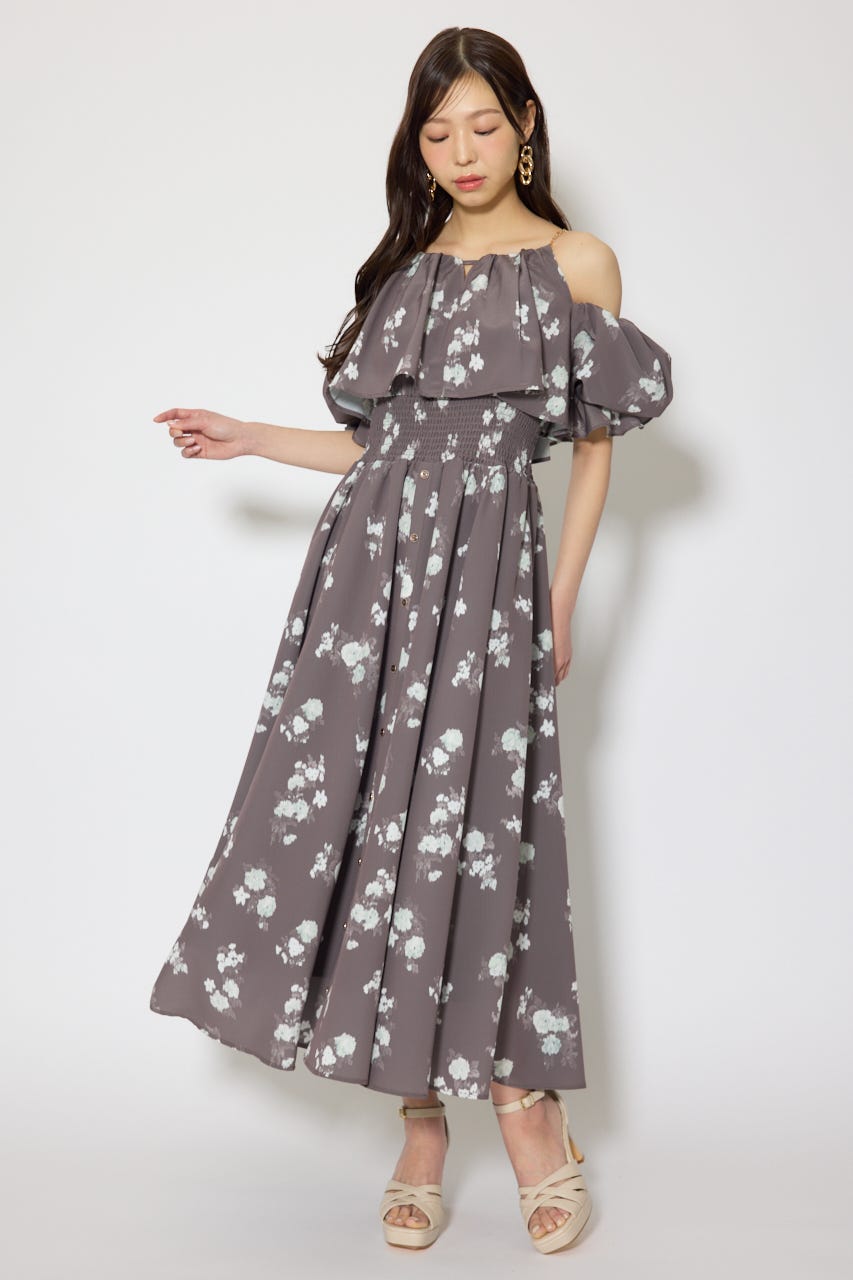 ウエストシャーリング2WAYフレアワンピース BRN S