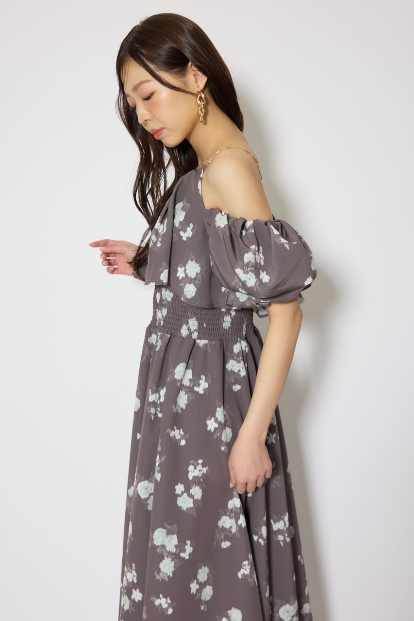 ウエストシャーリング2WAYフレアワンピース BRN S