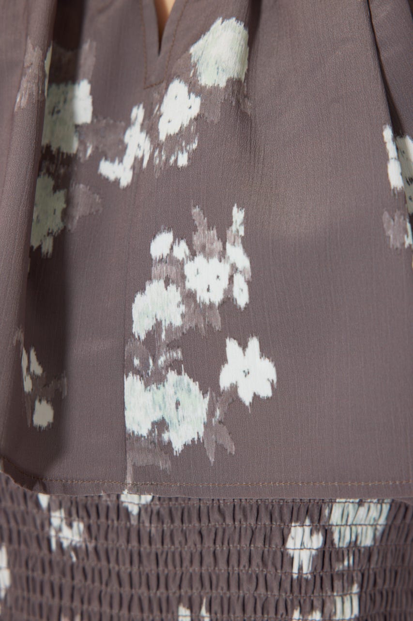 ウエストシャーリング2WAYフレアワンピース BRN S