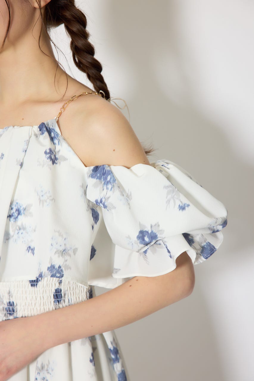 ウエストシャーリング2WAYフレアワンピース WHT S