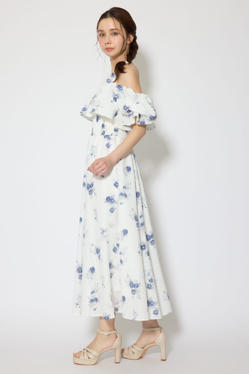 ウエストシャーリング2WAYフレアワンピース WHT S