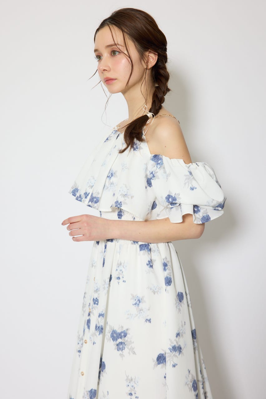 ウエストシャーリング2WAYフレアワンピース WHT S