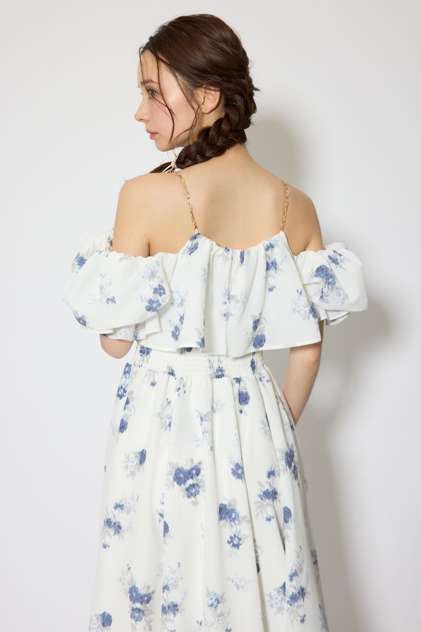 ウエストシャーリング2WAYフレアワンピース WHT S