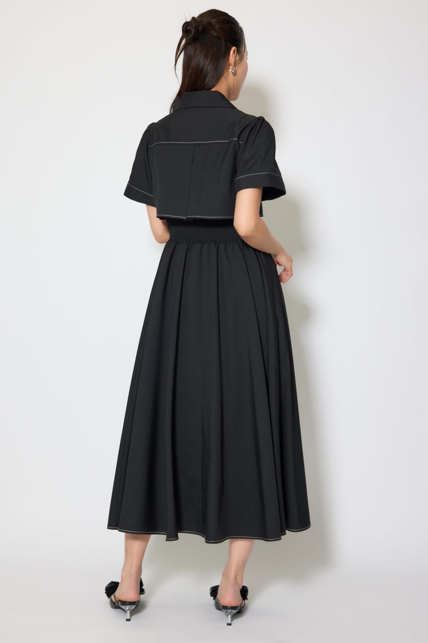 バストフレアワンピース BLK M