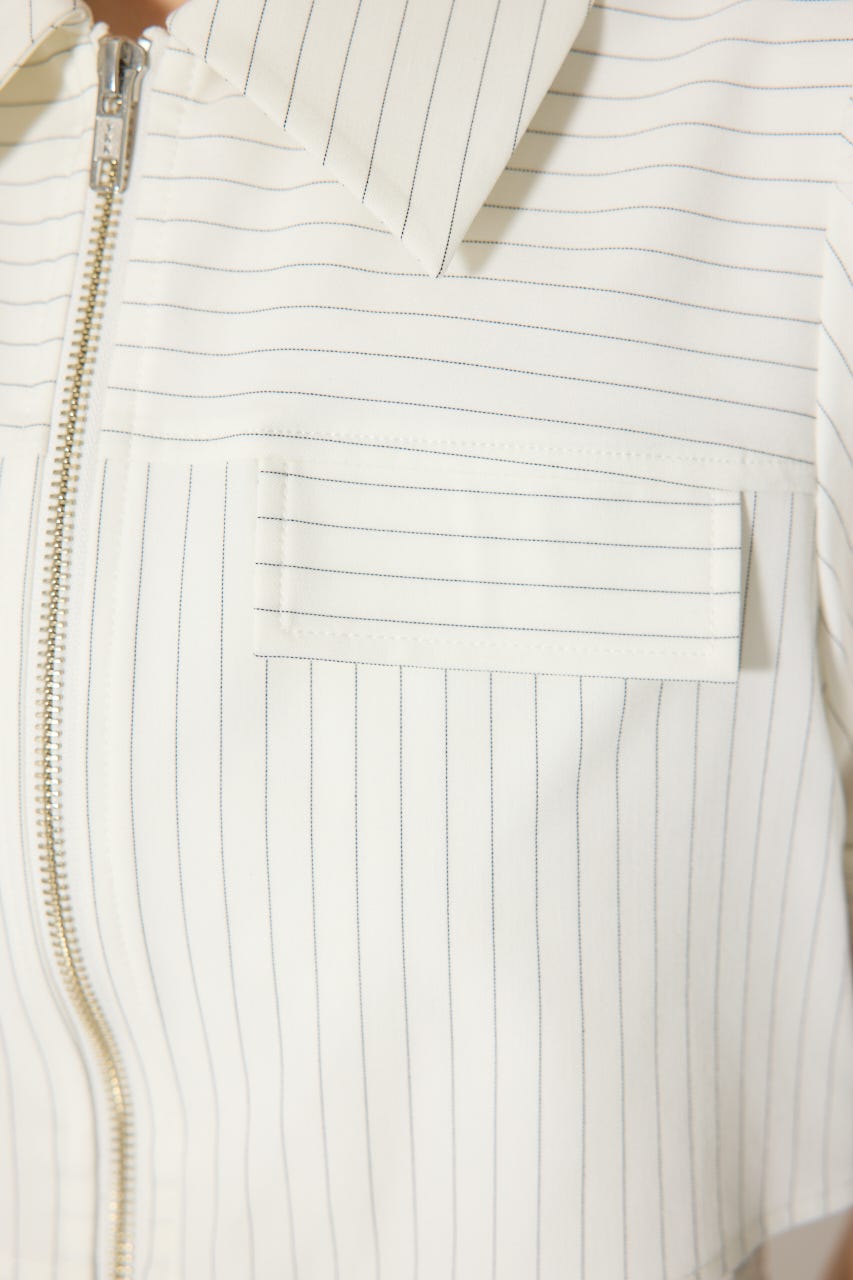 バストフレアミニワンピース 柄WHT M