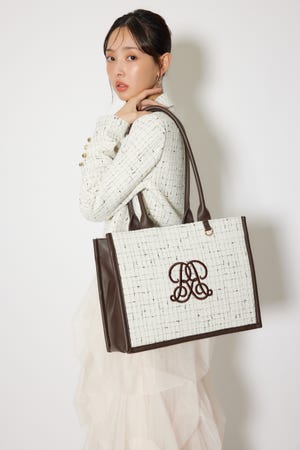 RRロゴツイードトートバッグ
