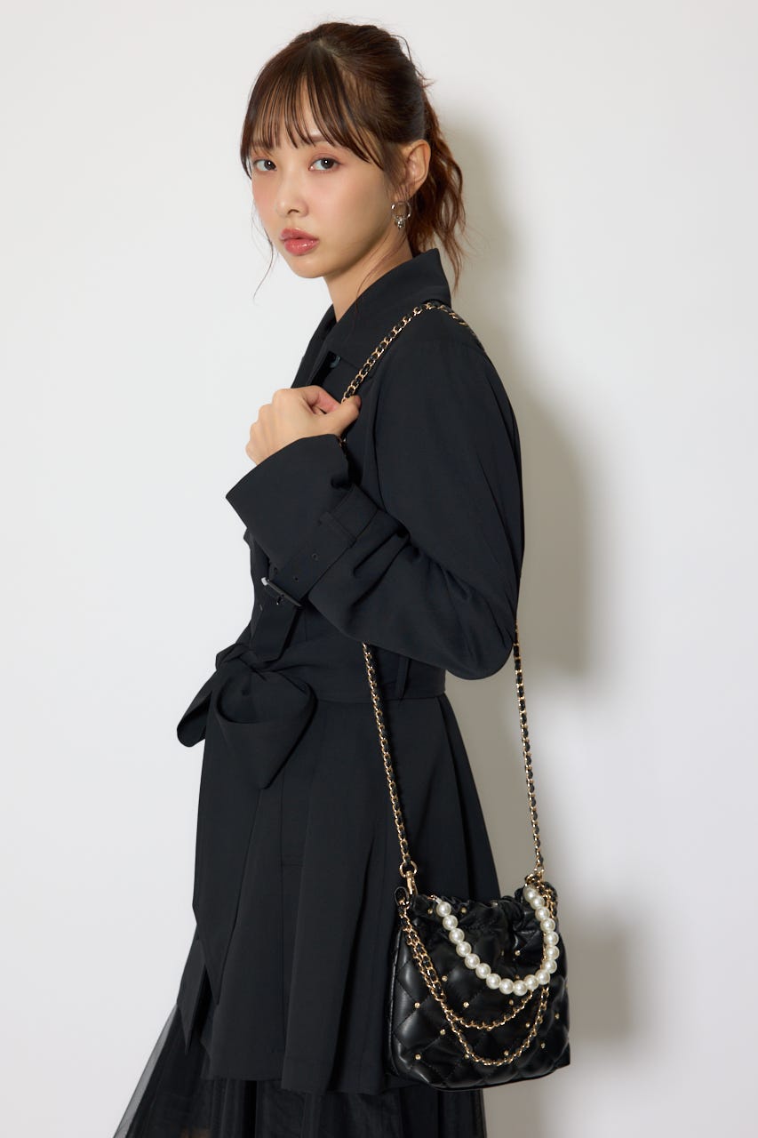 【1/25(日)23:59までSS先行予約会対象アイテム】【WEB限定】チェーンデコレーションミニバッグ BLK FREE