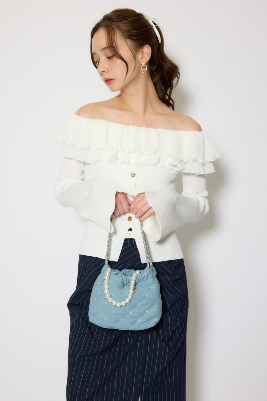 【1/25(日)23:59までSS先行予約会対象アイテム】チェーンデコレーションミニバッグ BLU FREE