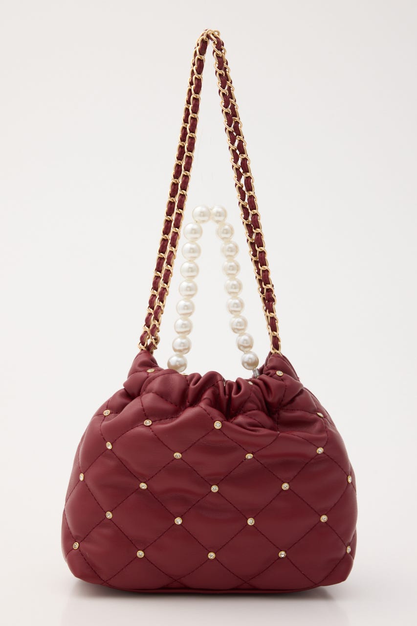 【1/25(日)23:59までSS先行予約会対象アイテム】チェーンデコレーションミニバッグ RED FREE