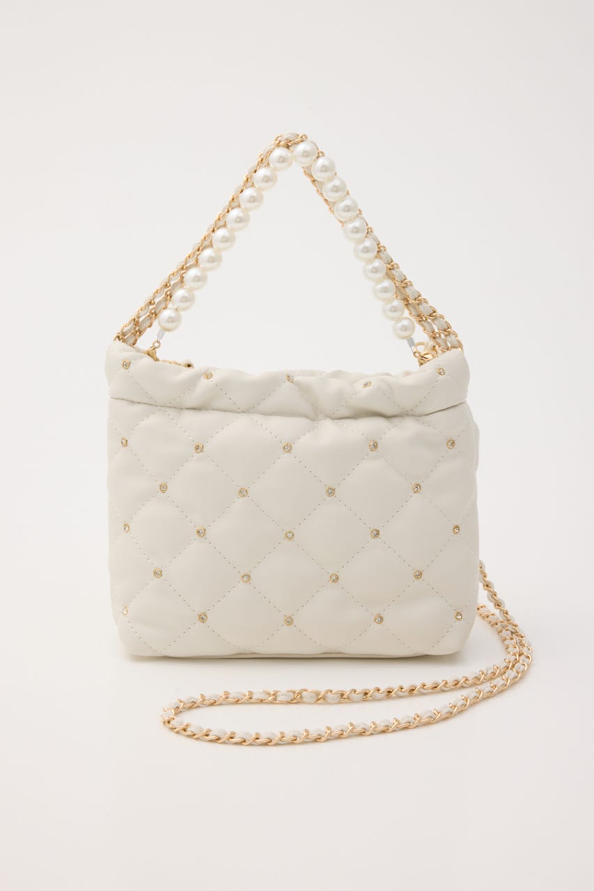 【1/25(日)23:59までSS先行予約会対象アイテム】チェーンデコレーションミニバッグ WHT FREE