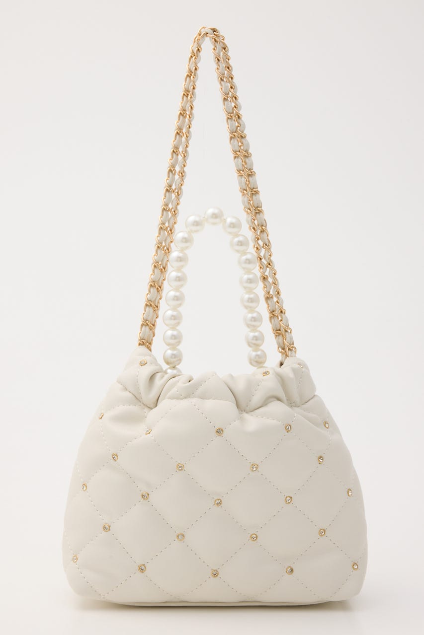 【1/25(日)23:59までSS先行予約会対象アイテム】チェーンデコレーションミニバッグ WHT FREE