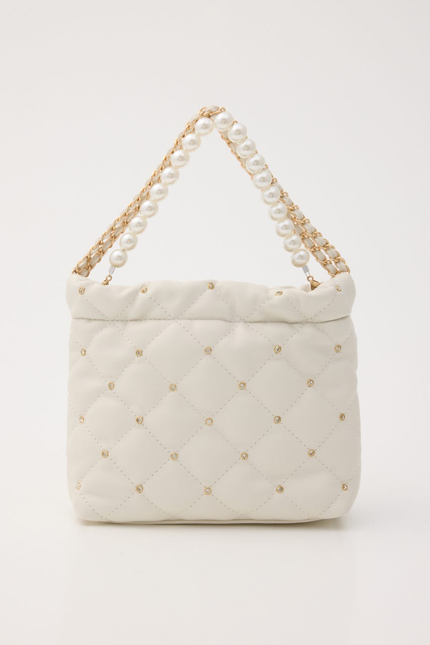 【1/25(日)23:59までSS先行予約会対象アイテム】チェーンデコレーションミニバッグ WHT FREE