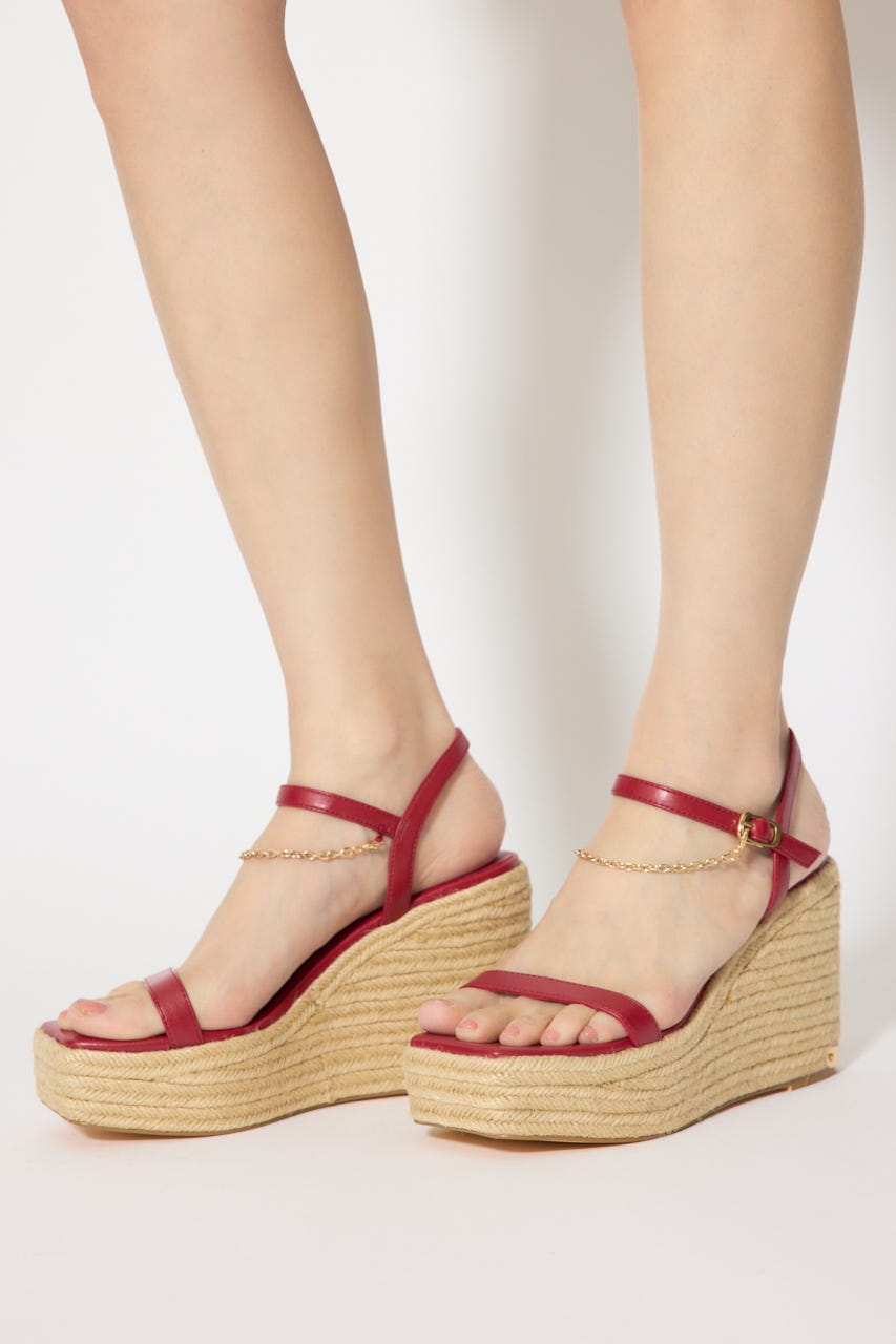 ウェッジソールサンダル RED M