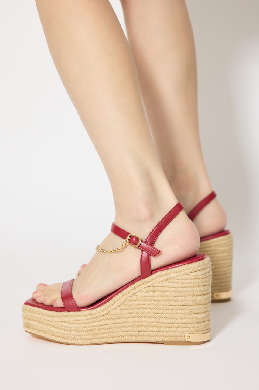 ウェッジソールサンダル RED M